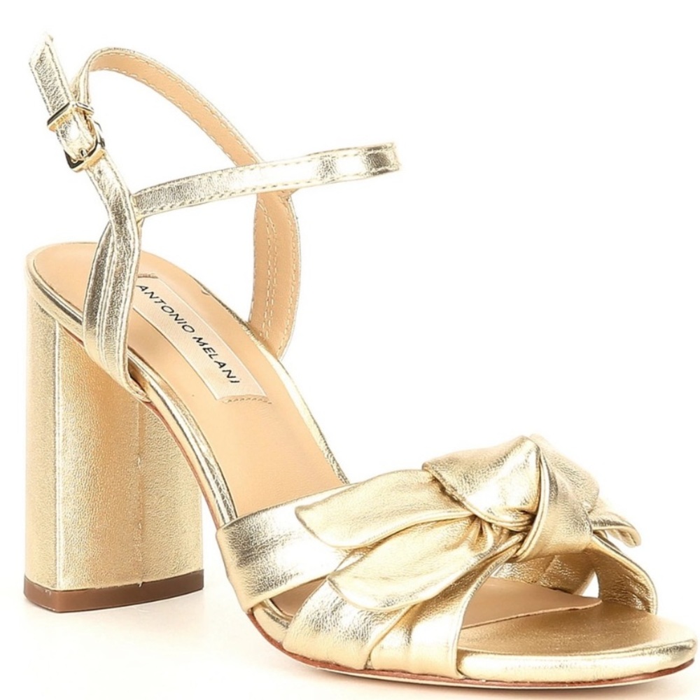 Antonio Melani | leather gold heels